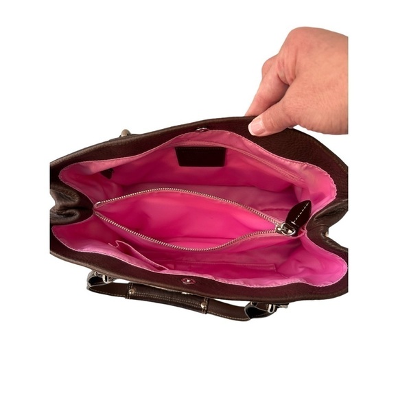 Coach Penelope Op Art Brown Leather Coated Canvas Purse - Picture 11 of 16